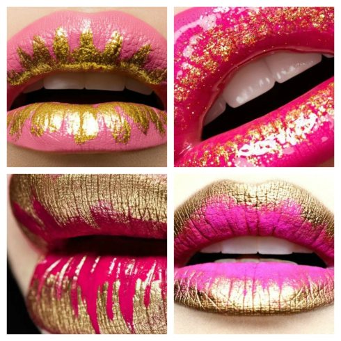 metallic lips